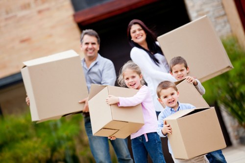 Packed household items ready for storage